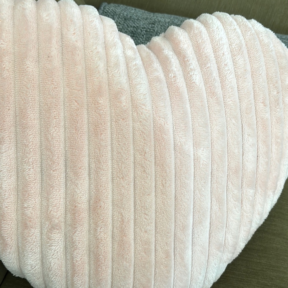 Heart-Shaped Blush Pink Plush Pillow - Picture 2 of 4